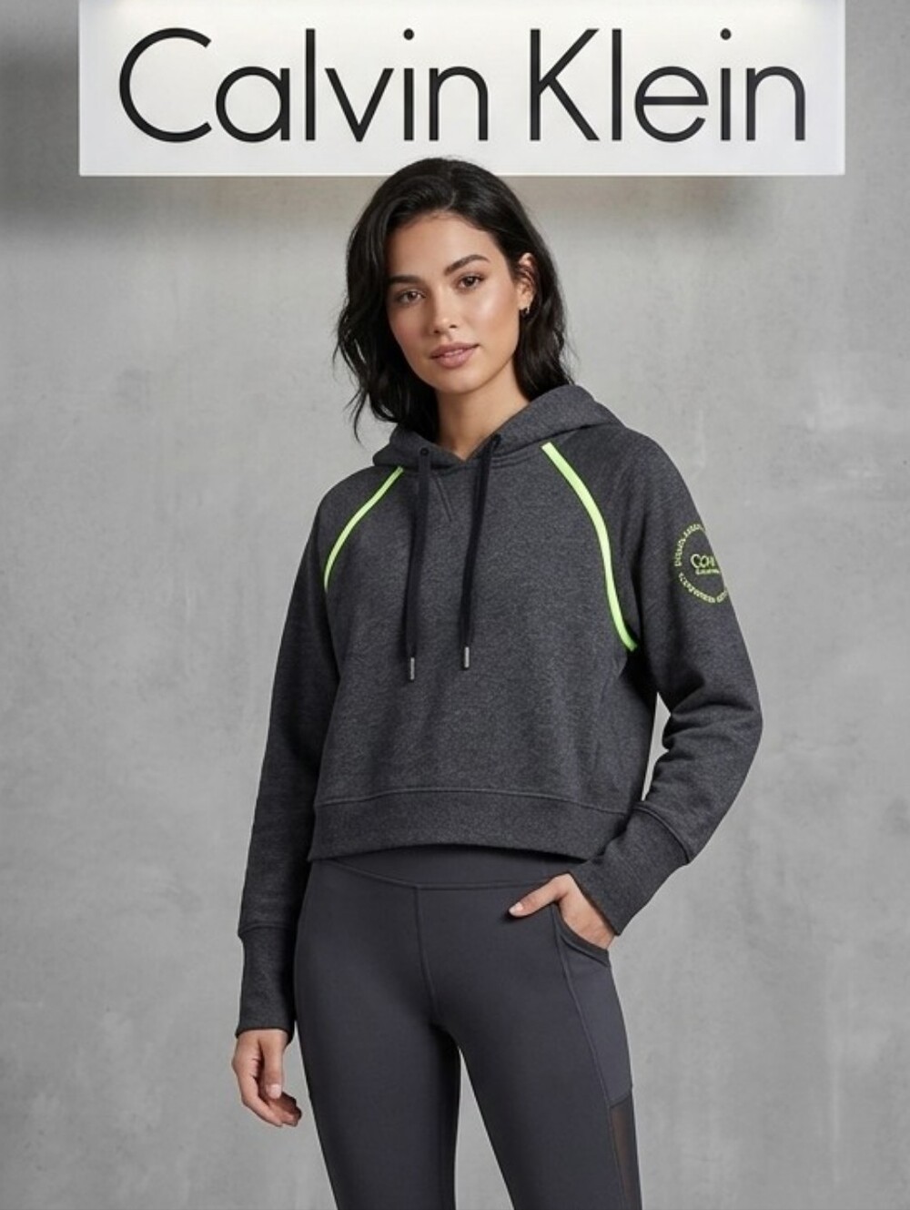 Women's Calvin Klein Performance Hooded Sweatshirt Ptp 20"